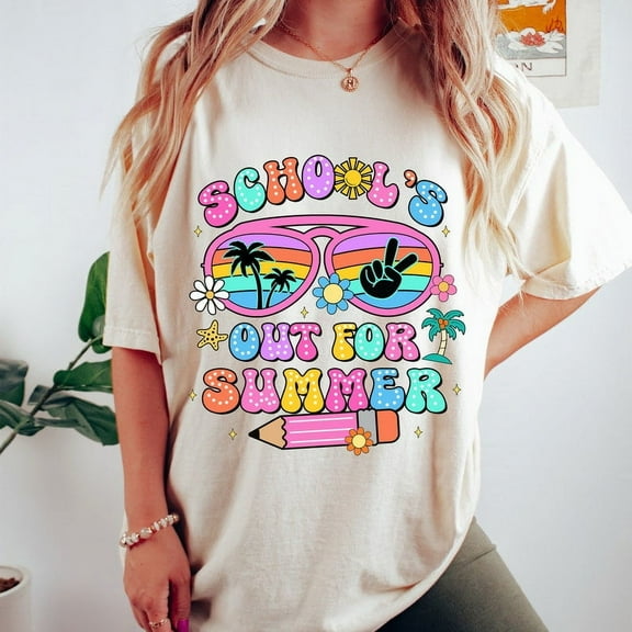 School’s Out for Summer T-Shirt, Funny Teacher Last Day Shirt, Class of 2024 Graduation Tee, End of School Tee