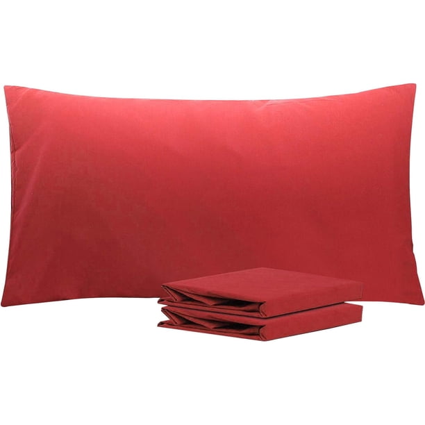 NTBAY Juego de 2 fundas de almohada estándar, 100% microfibra cepillada de 1800 hilos, súper suaves y acogedoras, resistentes a las arrugas, a la decoloración y a las manchas con cierre de sobre, fund