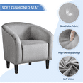 thumbnail image 4 of Renwick Velvet Club Accent Chair and Ottoman Set, Gray, 4 of 11