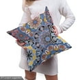 thumbnail image 5 of Ambesonne Mandala Fabric by the Yard Upholstery, Floral Southern Asian Retro, 3 Yards, Ceil Blue and Multicolor, 5 of 5