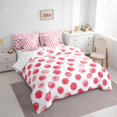thumbnail image 3 of Manfei Cute Polka Dots 7-Piece Twin Bedding Sets,Geometric Circular Pattern Bedding Comforter Set,Pink White Sheet Sets For Girls Kids,Breathable Home Decor Reversible, 3 of 8