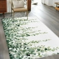 thumbnail image 4 of Green Eucalyptus Leaves 2.7x5 Area Rugs, Spring Pastoral Rustic Botanical Non-Skid Rubber Backing Large Rectangle Rugs - Living Room Bedroom Home Office, Indoor Floor Mat Carpets Washable Rug, 4 of 9