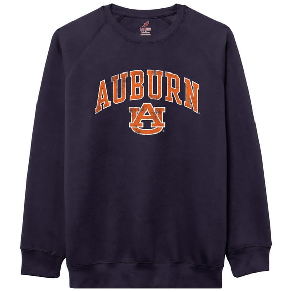 Men's-League Collegiate Wear Navy Auburn Tigers Essentials 2.0 Pullover Sweatshirt