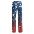thumbnail image 7 of FrzhBrz 4th of July Women Funny Pajama Pants Stars Printed Comfy Wide Leg Trousers 250th Anniversary Comfortable Lounge Sleep Pj Pants, 7 of 7