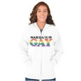 thumbnail image 4 of Marriage Is Gay LGBTQ Rights Pride Unisex Fleece Graphic Zip Up Hoodie Brisco Brands 2X, 4 of 5
