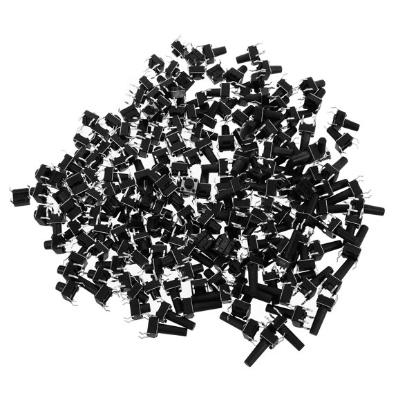 200 Pcs Breadboard Switch Power Switch Micro Micro Switch 1.50X0.70X0.70CM Black
