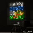 thumbnail image 3 of Glowneon Happy Cinco De Mayo Neon Sign, Mexican Home Bar Led Light, 3 of 5