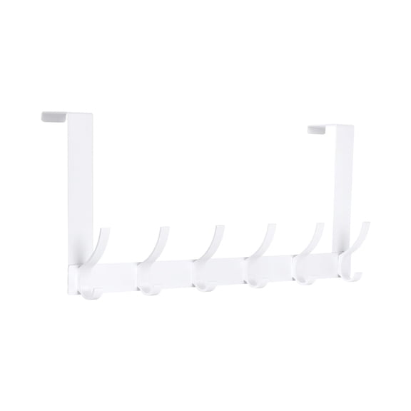 Leodye 1PCS Over the Door Hooks 12 Coat Hook Door Hanger Towel Rack for Bathroom Dorm and Home Use -15.5x4.3 in
