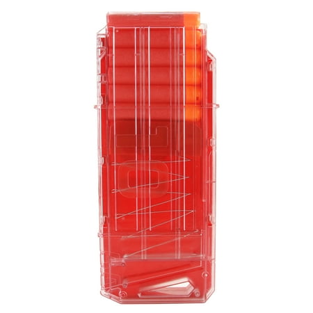 EKIND 10 Darts Clips Compatible for Nerf Mega Motostryke Blaster - Quick Reload Soft Dart Ammo Clips (Red)