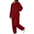 thumbnail image 5 of GERsome Fleece Pajama Set for Women Soft Plush Long Sleeve Flannel Warm Pjs Set, 5 of 5