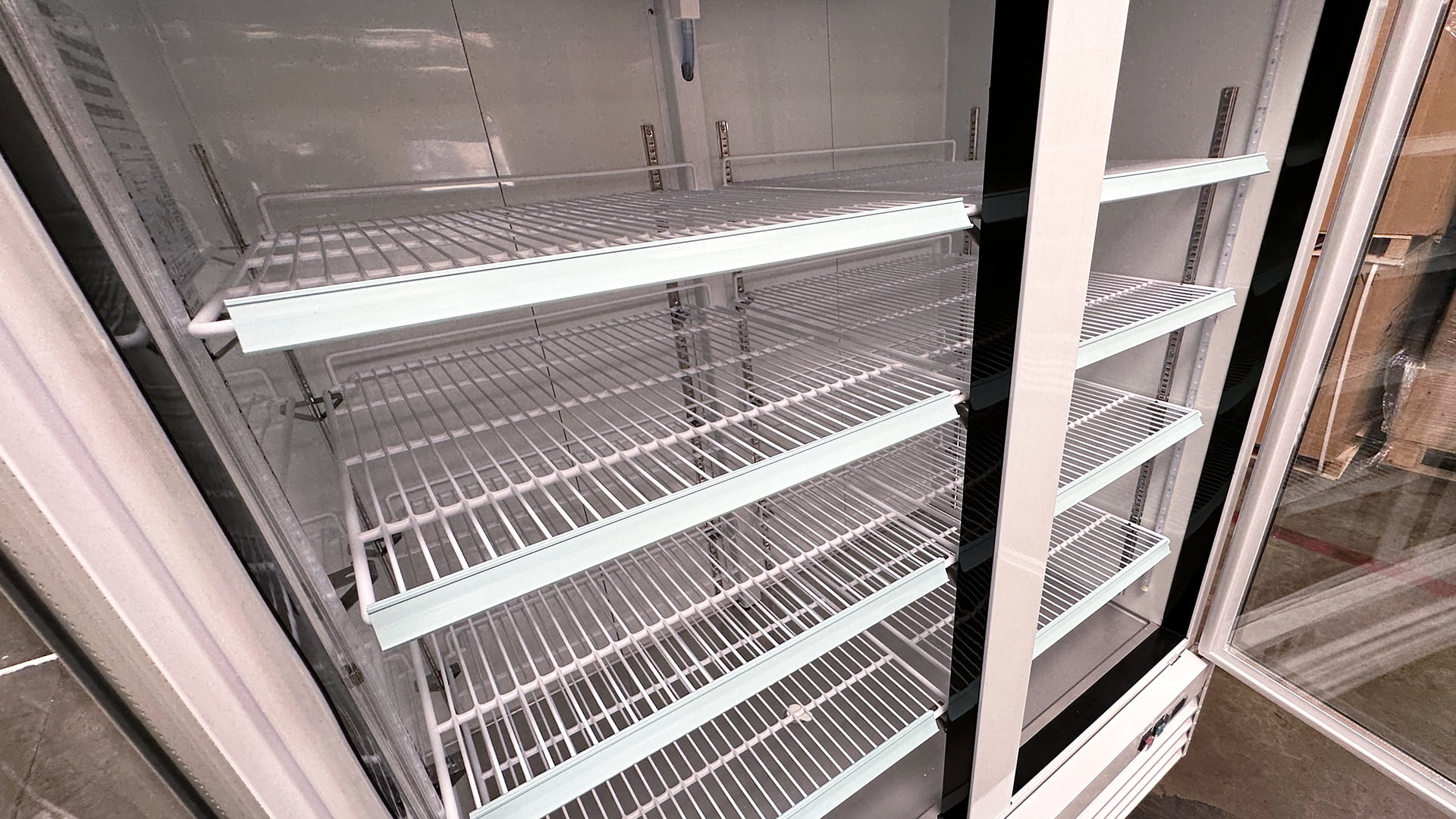 53 in. Two Swing Self-Closing Glass Door Commercial Upright Reach-In Freezer in Stainless Steel 45 Cu. ft.