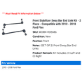 thumbnail image 2 of Front Stabilizer Sway Bar End Link Kit - 2 Piece - Compatible with 2010 - 2018 Ford Flex 2011 2012 2013 2014 2015 2016 2017, 2 of 2