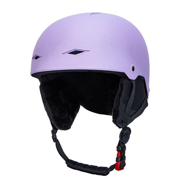 Casco de esquí, casco deportivo portátil para patineta, ciclismo y deportes de invierno. púrpura