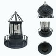 Solar Lighthouse, Rotating Outdoor Waterproof Light Beacons, 360 Degree Rotating Lamp Beacons