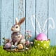 thumbnail image 3 of Huevos y Conejitos de Pascua de Colores Insertados En El Suelo, 3 of 5
