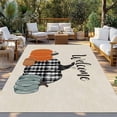 thumbnail image 2 of Fall Thanksgiving Outdoor Rug for Patio/Deck/Porch, Non-Slip Large Area Rug 5 x 8 Ft, Autumn Pumpkin Harvest Vintage Plaid Beige Indoor Outdoor Rugs Washable Area Rugs, Camping Rug Carpet Runner, 2 of 8