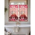 thumbnail image 4 of Pink Mountains 2 Panel Kitchen Curtains for Windows, Modern Aesthetic Cherry Blossoms Cranes Bathroom Privacy Curtain, Home Décor Window Treatment for Bedroom/Living Room 55"x45", 4 of 6