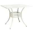 thumbnail image 1 of vidaXL Garden Table White 90x90x73 cm Cast Aluminium, 1 of 4