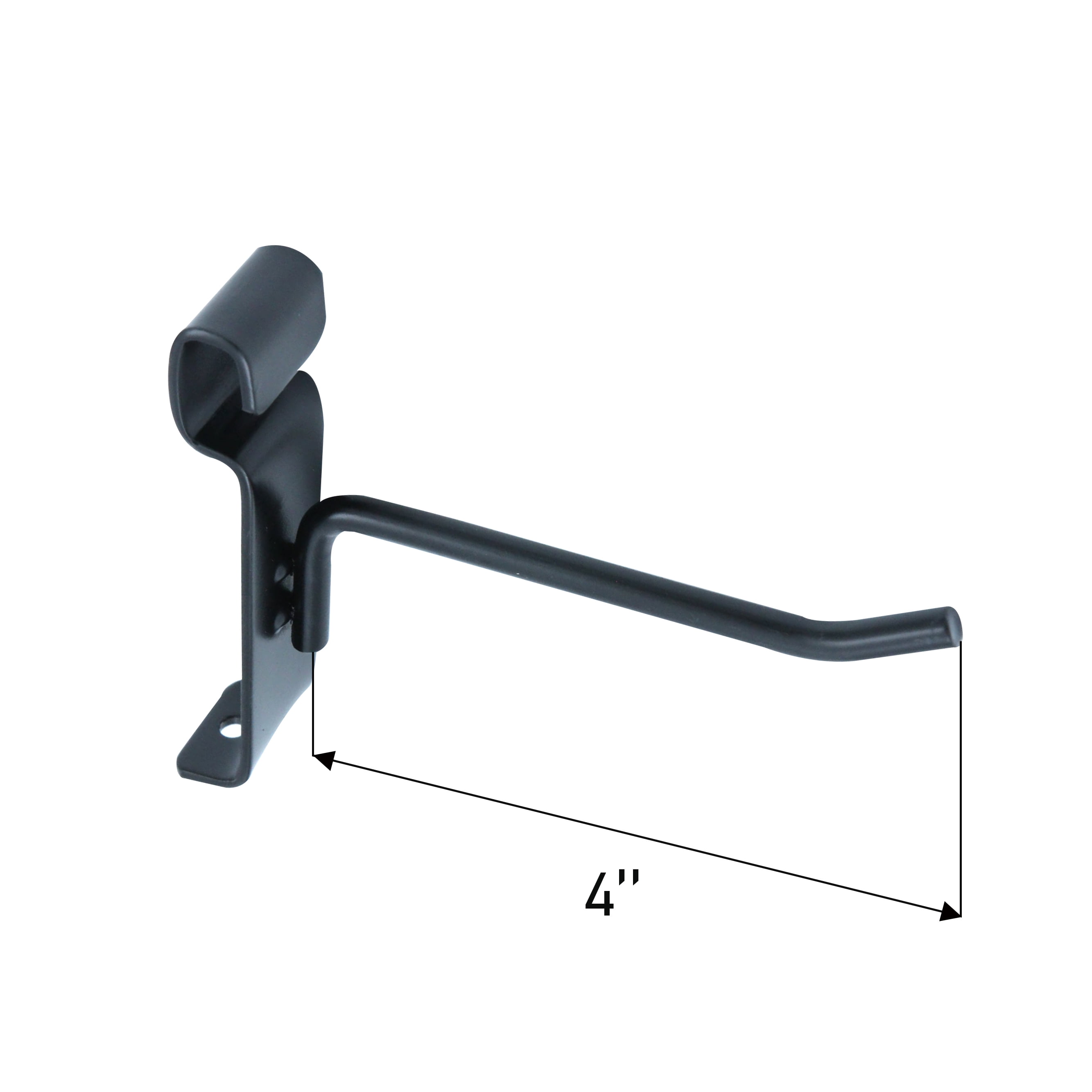 SSWBasics 4 Inch Black Gridwall Hooks - Pack of 50 Gridwall Accessories - Durable Wire Grid Peg Hooks for Retail Display