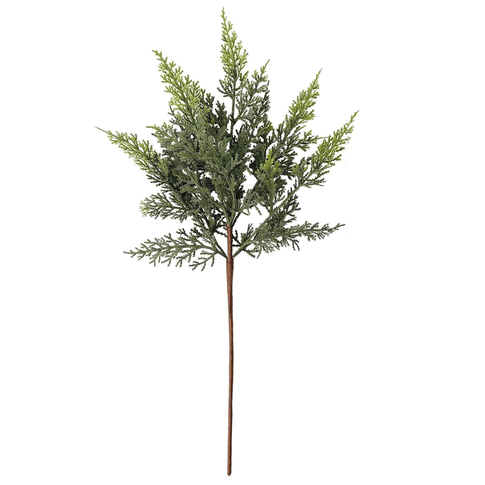 Artificial Thanksgiving Cedar Pine Pick 18 Inch Green Evergreen Stem for Vase Centerpiece and Fall Harvest Home Decor