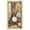 Pewter Saint St Camillus Medal with Laminated Holy Card, 3/4 Inch