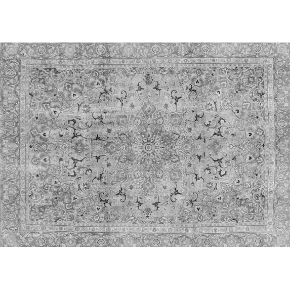 Ahgly Company Indoor Rectangle Abstract Gray Modern Area Rugs, 3' x 5'