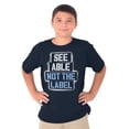 thumbnail image 5 of See Able Not Label Autism Awareness Crewneck T Shirts Boy Girl Teen Brisco Brands XS, 5 of 6