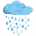 thumbnail image 3 of Nature Duvet Cover Set, Rain Drops and Cloud in Watercolor Painting Effect Nimbus Fun Art Illustration, Decorative 3 Piece Bedding Set with 2 Pillow Shams, Queen Size, Blue White, by Ambesonne, 3 of 3