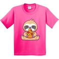 thumbnail image 3 of Inktastic Sloth Pizza Youth T-Shirt, 3 of 5