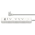 thumbnail image 1 of Multicontacto KELEK Blanco con 4 Salidas 127AC, 3 USB-A, 1 USB-C y Supresor de Picos con Extensión F, 1 of 3