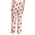thumbnail image 3 of Uemuo Strawberry Pattern Women's Wide Leg Palazzo Lounge Pants with Pockets Light Weight Loose Comfy Casual Pajama Pants-XX-Large, 3 of 9