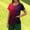 Bb Dark Purple, variant on Scrub Shirts for Women, Classic Fit V-Neck Short Sleeve Top Anti-Wrinkle Workwear Medical Tops Women Plus Size Fun Printed Scrubs Soft Knit Nurse Uniform Professionals Red S