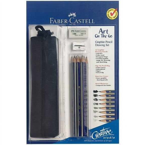 Faber-Castell Creative Studio Graphite Pencil Drawing Set, 14pcs