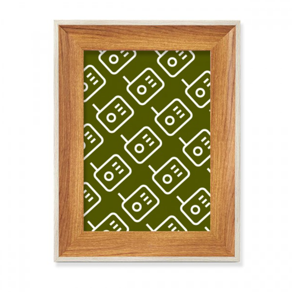 Radio Explains Seal Patterns Desktop Wooden Photo Frame Display Picture Art Painting Multiple Sets