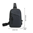thumbnail image 3 of Qiweii Mens Stylish Minimalist Waterproof Chest Bag，Sleek Crossbody Bag for Daily Commute and Outdoor Use, 3 of 5