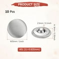 thumbnail image 3 of Uxcell Cover Button Kits [10pcs] - Fabric Button Maker for Hat Replacement & Repair - [Silver - 1 IN], 3 of 6