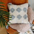 thumbnail image 2 of Square Decorative Throw Pillow Covers for Couch Sofa Bedroom Living Room, Geometric Woven Tufted Boho Cushion Cover, Boho Cotton Pillow Cases with Tas, 2 of 4