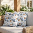 thumbnail image 3 of Pillow Covers 18x18 Set of 2, Fall Blue Pumpkins Square Throw Pillow Covers for Couch/Sofa/Living Room, Thanksgiving Leaves Daisy Country Decorative Soft Pillowcases for Couch Throw Pillows, 3 of 9