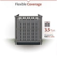 thumbnail image 4 of Enclo Privacy Screens EC18026 3.5ft H x 3.4ft W x 3.6ft L Roanoke Freestanding WoodTek Vinyl Charcoal Color Outdoor Privacy Screen, Perfect to Conceal Air Conditioning Units (3-Panels), 4 of 9