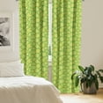 thumbnail image 2 of Ambesonne Kiwi Curtains, Exotic Fruit Slices Pattern, Pair of 28"x63", Lime Green Pastel Yellow, 2 of 5