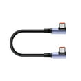 thumbnail image 6 of 90° Angled Connectors Type C Cable Short Nylon Braided Fast Charging Cord Compact Portable Phone Accessory 0.15m 0.30m, 6 of 9