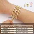 thumbnail image 5 of Turandoss 5 Pcs Beaded Bracelets Set for Women 14K Gold Plated Dainty Round Boho Stretch Ball Bracelet for Women Simplicity Layered Stackable Jewelry Baptism Birthday Gifts, 5 of 8