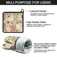 thumbnail image 7 of Pioneer Flower Floral Print Pattern Kitchen Oven Mitt and Pot Holder Sets 2 Pcs for Baking, Cooking and Grilling, Heat Resistant Up To 392 °F, 7 of 7
