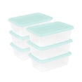 thumbnail image 6 of Sterilite 6 Qt Storage Boxes, Clear Plastic Containers with Snap Lids, Set of 30, Mint, 6 of 6