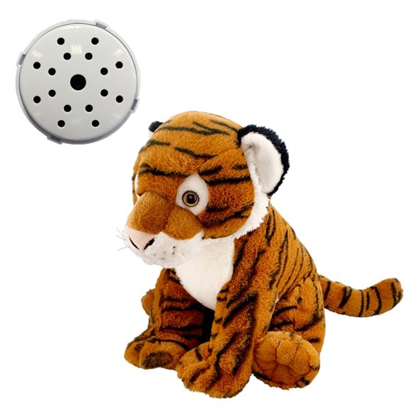 Terry the Tiger 16 Inch Plush Toy with Recorder – Soft, Cuddly,for Kids Ages 3 years and up