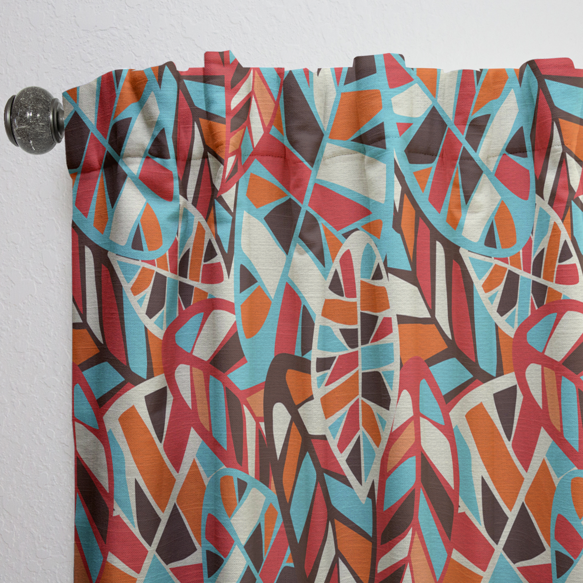 Designart 'Tradional Blue Wooden Gate' Bohemian & Eclectic Curtain Panel