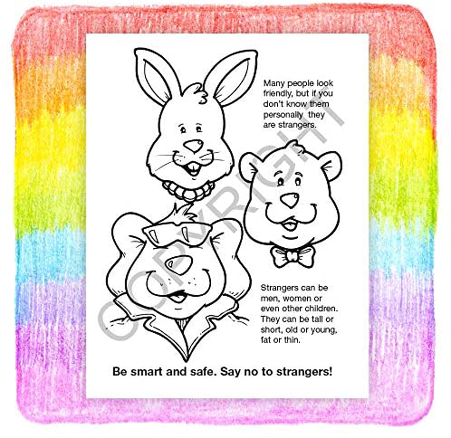ZoCo: 25 Pack - Be Smart, Say No to Strangers Kid's Educational Coloring & Activity Books