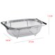 thumbnail image 5 of Cateissary Escurridor retráctil de acero inoxidable, manijas de agarre de goma, colador ovalado, fregadero, escurridor de verduras, cesta de Cocina y Comedor 18*27*11cm, 5 of 6