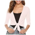thumbnail image 1 of Women Solid Small Shawl Top Cardigan Fashion Short Sleeve Breathable Mesh Beach Sunscreen, 1 of 5