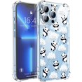 thumbnail image 1 of iPhone 13 Pro Max Pro Max 6.7 Inch Panda Case Compatible with iPhone 14 Pro,Aesthetic Art Design TPU Full Cover Shock-proof Case, 1 of 2